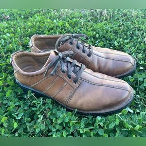 Clarks Men's Touareg Vibe Oxford Brown Leather Shoes Size 11 W